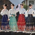 thumbnail image 2 of Jupe Visage de Cheval pour Filles Style Traditionnel Chinois Robe Hanfu Été Style Tang Jupe FJH, 2 of 7