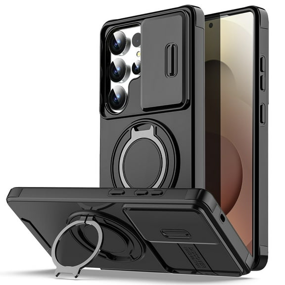 AICase For Samsung Galaxy S25 Ultra Case Rugged Shockproof Slide Camera Stand Cover