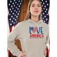 thumbnail image 2 of Love America W Banners Hoodie Women -Image by Shutterstock, Female Medium, 2 of 4
