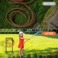 thumbnail image 6 of Garden Hose Holder, Freestanding Heavy Duty Water Hose Holder for Outside, Upgraded Metal Hose Stand with 4 Spikes, Detachable Garden Hose Storage Hose Reel Rack, Black, 6 of 6