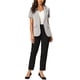 thumbnail image 2 of Blazer de mujer INSPIRE CHIC con solapa de muesca, un botón, manga corta, chaqueta de traje gris XS, 2 of 6