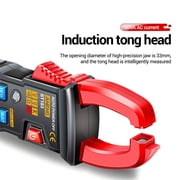 Smart Clamp Multimeter, 600A AC Current Clamp Meter with Auto-Ranging, NCV Function, LCD Display, Measures Voltage, Resistance, Capacitance, Ideal for Home, Auto, and Electrical Repairs