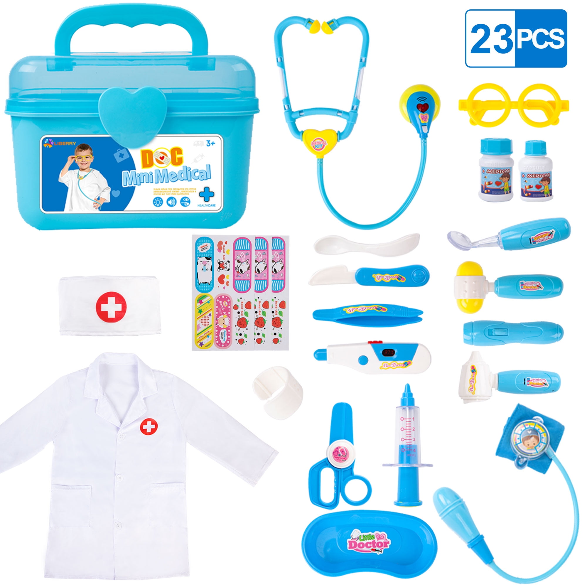 Kids Hospital Doctor Nurse Medical Stethoscope Pretend Role Play Kit Toy 6A 