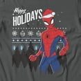 thumbnail image 3 of Marvel Spider-Man Christmas Holiday Men's T Shirt (Charcoal, S-XXXL), 3 of 4
