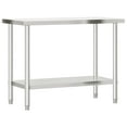 thumbnail image 3 of vidaXL Kitchen Work Table with Overshelf 43.3"x21.7"x47.2" Stainless Steel, 3 of 6