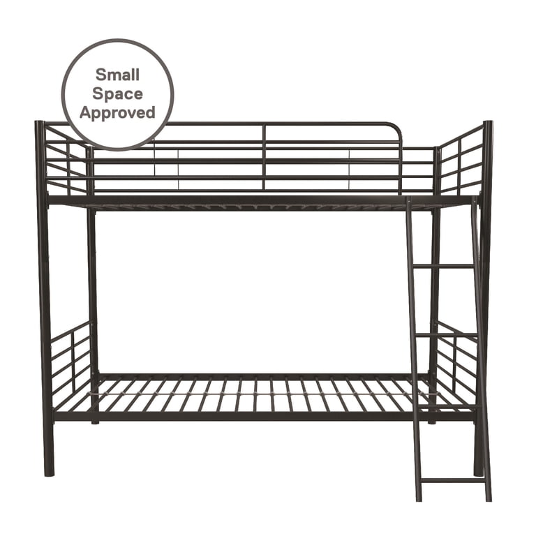 Mainstays Twin over Twin Convertible Bunk Bed, Black tourtal.ir