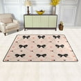 thumbnail image 3 of Non-Slip Area Rug 60"x39" Indoor Washable Floor Mats Carpet Printed for Living Room, Bedroom, Home Decor Black Bows Pattern, 3 of 7