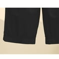 thumbnail image 4 of YUGYXL Fashion Cotton Shorts for Women Loose Plus Size Bermuda Pants with Pockets Elastic Waist Lightweight Knee Length Pants Black XXXXL, 4 of 6
