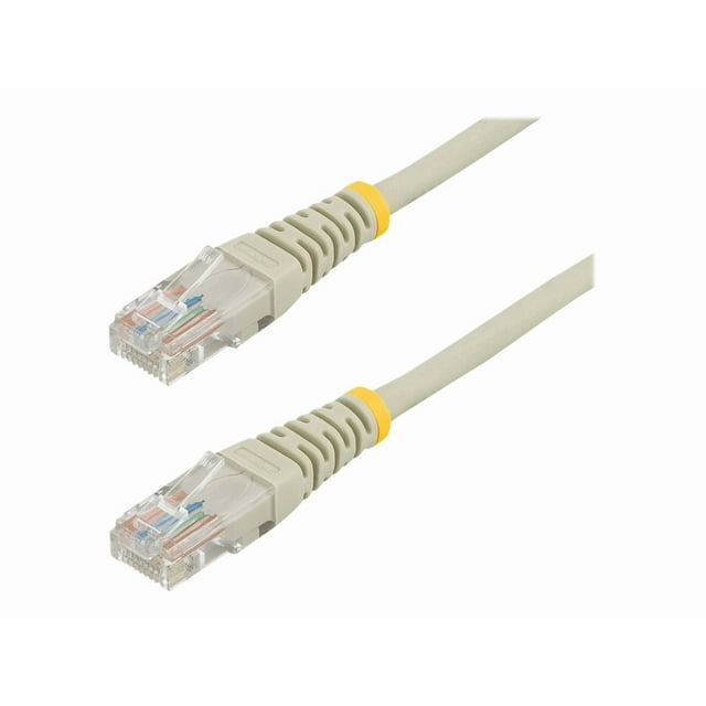 StarTech.com Cat5e Ethernet Cable - 7 ft - Gray - Patch Cable - Molded Cat5e Cable - Short Network Cable - Ethernet Cord - Cat 5e Cable - 7ft (M45PATCH7GR) - Patch cable - RJ-45 (M) to RJ-45 (M) - 7 ft - UTP - CAT 5e - molded - gray