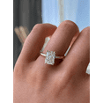thumbnail image 4 of ESTE ORIGIN 4 Ctw Radiant Lab Grown Diamond Solitaire Ring with Hidden Halo in 10K Yellow Gold for Women, 4 of 8