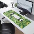 thumbnail image 2 of Long Mouse Pads for Desk,Green Pioneer Flower and Paisley Pattern Desk Mats on Top Of Desks, Desk Mouse Pad Extra Large with 3mm Non-Slip Base and Stitched Edge for Gaming,Office,Work,Home 31.5"x11.8", 2 of 6