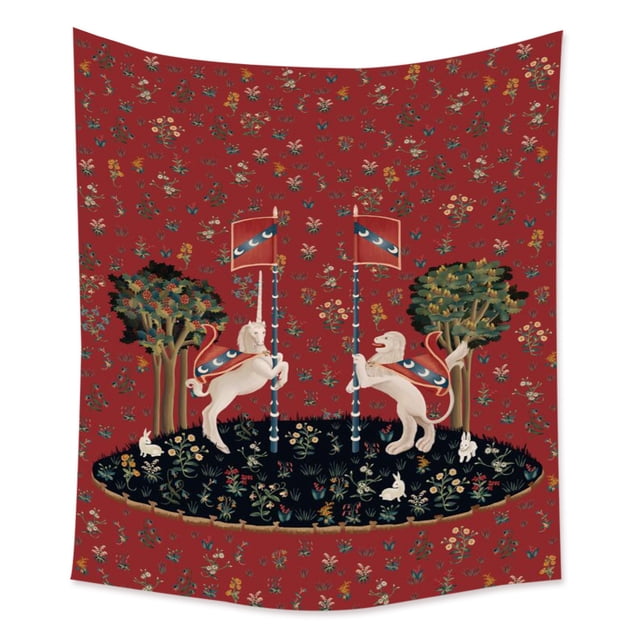 Tapiz de pared con diseño de unicornio cautivo para pared, 150 x 150 cm