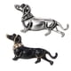 thumbnail image 1 of 2 paquetes de imitación Yinane perro salchicha insignias broches puntas de cuello, 1 of 8