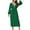 Green, variant on IROINNID Maxi Dress for Women Strapless V-Neck A-Line Dress V Neck Long Sleeve Solid Pleated Dresses ,Blue
