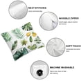 thumbnail image 6 of Acheng Palm Leaves with Lush Branches and Leaves Tropical Jungle Palm Leaves Short Plush Pillowcase Set of 2 White, 6 of 7