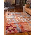 thumbnail image 1 of Unique Loom Estrella Collection Modern Abstract Area Rug, 9 x 12 Feet, Orange/Beige, 1 of 5
