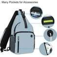 thumbnail image 3 of Mosiso Sling Backpack for Women Men, Chest Crossbody Shoulder Bag with USB Charging Port for Travel Hiking Walking Biking Cycling, Aquamarine, 3 of 6