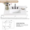 thumbnail image 3 of Pemberly Row 31" Engineered Stone Vanity Top - Grain White w/ Single White Sink, 3 of 5