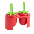 thumbnail image 1 of Mainstays 3-Piece Home-made Popsicle Mould, Strawberry Shape Set in Red and Green, 1 of 7