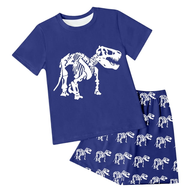 boys summer set Children's Summer Set Of Cartoon Print T Shirt And Shorts Breathable Children's .