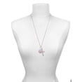 thumbnail image 3 of Delight Jewelry Silvertone Domed Multi Color SLP I Set You Apart Engraved Cross Zoey Necklace, 28", 3 of 4