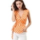 thumbnail image 3 of Top Sin Mangas Con Cuello En V Para Mujer Allegra K Naranja L, 3 of 6