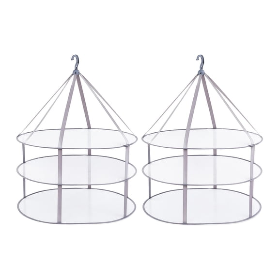 2Pack    3-Tier Folded Mesh Clothes Hanging Dryer – Laundry Drying Rack for Sweaters & Clothes, Foldable Laundry Rack, Space-Saving Clothing Drying Rack for Home