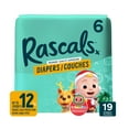 thumbnail image 1 of Couches Rascals Premium, Imprimé des Fêtes CoComelon, Taille 6, 19 unités, 1 of 9