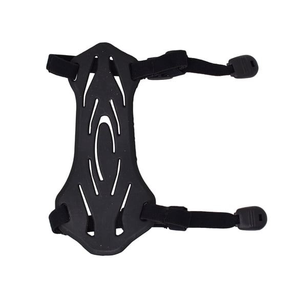 Safari Choice 2-Strap Soft Rubber ForeArmguard for Bow Shooting, Black