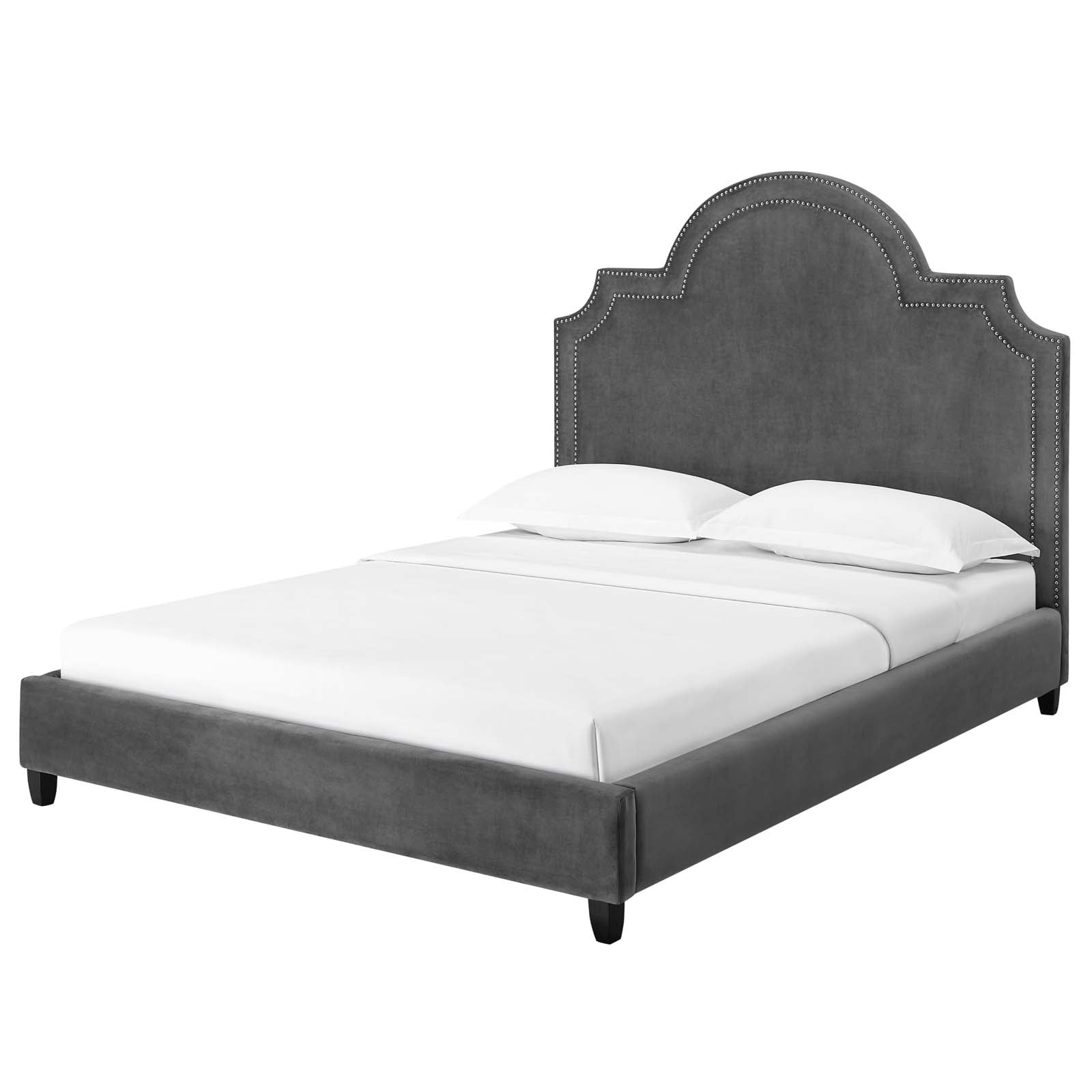 Modern Contemporary Urban Design Bedroom Queen Size Platform Bed Frame