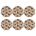thumbnail image 2 of Pofeuu Rooster Print Leather Coasters Set of 6, Round Cups Mugs Mat Pad for Home Kitchen Heat Resistant Drink Coasters,Octagon, 2 of 7