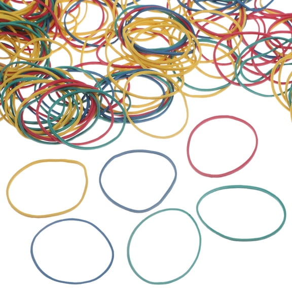 Greenadscape 1 Set Assorted Color Elastic Rubber Bands for Binding and Decoration 11.8x7.9x0.4in