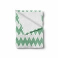 thumbnail image 2 of Mint Soft Flannel Fleece Throw Blanket, Chevron Pattern Horizontal Zigzag Twisty Turns Modern Aztec Folk Inspirations, Cozy Plush for Indoor and Outdoor Use, 70" x 90", White Jade Green, by Ambesonne, 2 of 6