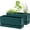 Green, variant on 12 Inch Window Box Planter, Rectangle Plastic Herb Planter with Drainage Holes and Saucer, Indoor Succulent Cactus Vegetable Pot for Windowsill, Garden Balcony, Black, Set of 2