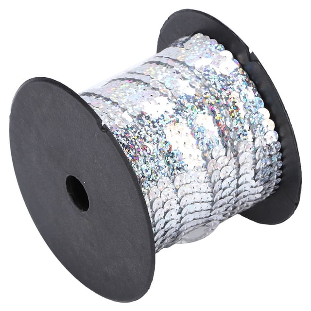 100 Yard Sequin String, Pressed Into a Flat, Rounded Shape to Reflect More Light, for Decorating Craft or Sewing Projects