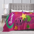 thumbnail image 5 of Barney And Friends Throw Blanket Soft Lightweight Cozy Plush Flannel Bed Blanket Fuzzy Fluffy Fleece Blankets for Bedroom Living Room Couch Office 60"X50", 5 of 8