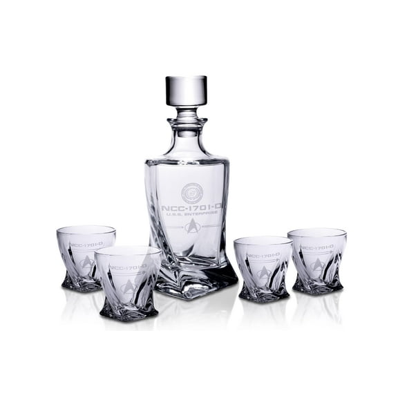 Star Trek: The Next Generation 5-Piece Whiskey Decanter Set