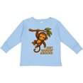 thumbnail image 3 of Inktastic Cute Monkey Just Hangin' Around Illustration Boys or Girls Long Sleeve Toddler T-Shirt, 3 of 5