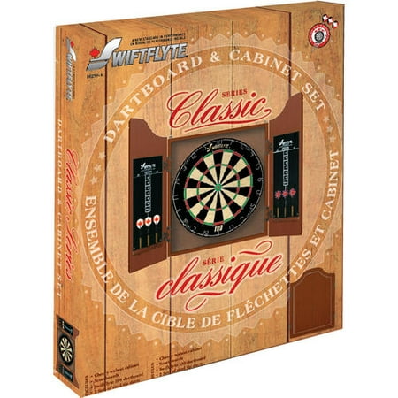 Swiftflyte Classic Cabinet And Bristle Dartboard Set With Staple