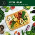 thumbnail image 3 of Royal Craft Wood Bamboo Cutting Board for Kitchen– Wooden Chopping Board for Kitchen Prep, Butcher Block with Juice Groove – Charcuterie Tray for Meat, Vegetables, Fruit & Cheese (XL, 18" x 12"), 3 of 6