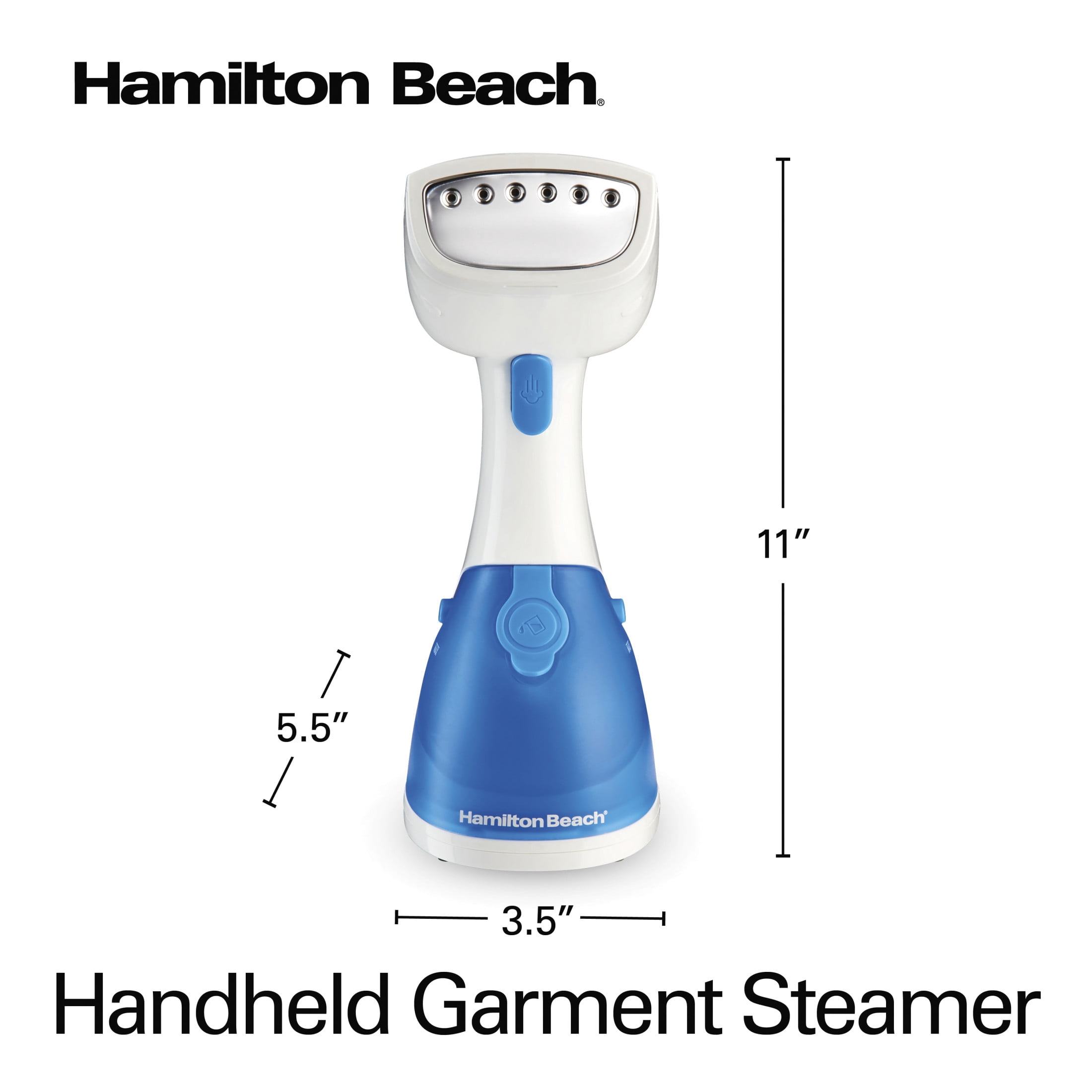 Hamilton Beach Handheld Garment Steamer for Clothes, Bedding, Curtains, Traveling, 1000 W Steam Pump
