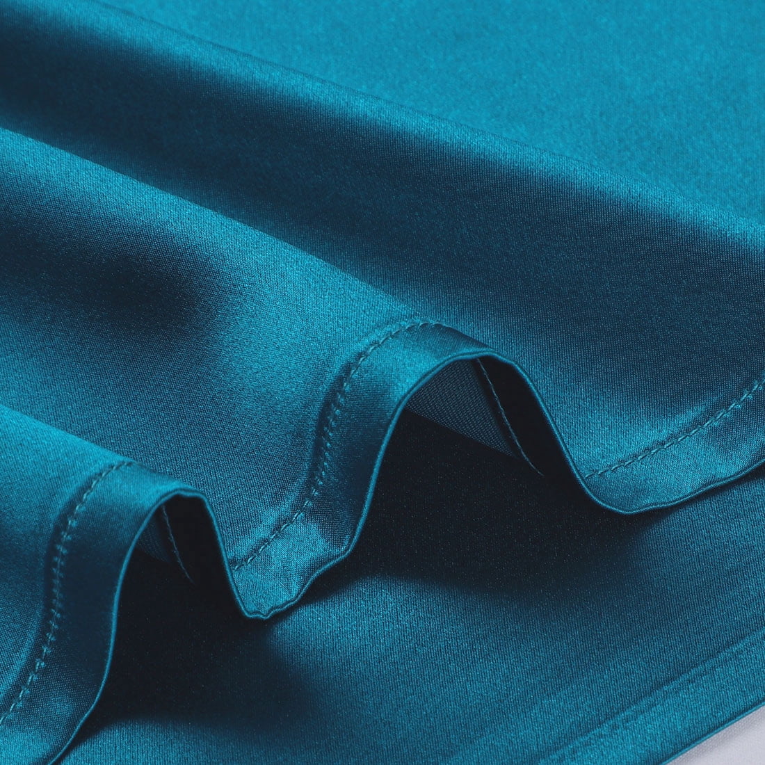 PiccoCasa 25 Momme Silk Pillowcase for Hair And Skin With Gift Box With Envelope Closure King Peacock Blue