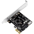 thumbnail image 1 of HUGFEGWE USB 3.0 20Pin ＆ USB 3.1 Gen 1 Type-E Front Panel Socket to PCI-E 1X PCI Express Expansion Card Adapter CJ25311-8722, 1 of 8