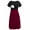 Black-Wine, variant on Women's Short Sleeve Maternity Nursing Dresses Breastfeeding Clothes