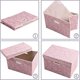 thumbnail image 3 of Cajas de Almacenamiento Plegables Grandes con Tapas 1 Paquete Caja de Almacenamiento de Tela Decorativa Organizador de Cubos Rosa 25 x 20 x 17 cm JM, 3 of 5