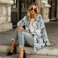 thumbnail image 4 of SCRAWLGOD Hummingbird Women's Cardigan Sweaters Lightweight Coat for Women Casual Long Sleeve Sweatshirt Cardigan Women Open Front Size L Comfy Cardigans for Women Travel, 4 of 7