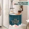 thumbnail image 6 of Portable Foldable Bathtub for Adults - Collapsible Travel Tub for Camping, Home & Spa - Space Saving, Durable PVC (Geometry), 6 of 7