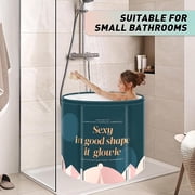 Portable Foldable Bathtub for Adults - Collapsible Travel Tub for Camping, Home & Spa - Space Saving, Durable PVC (Geometry)