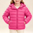 thumbnail image 3 of HAOTAGS Girls Puffer Coat (5-13) Long Sleeve Hooded Zipper Nylon Winter Warm Jacket Hot Pink Size 7, 3 of 9