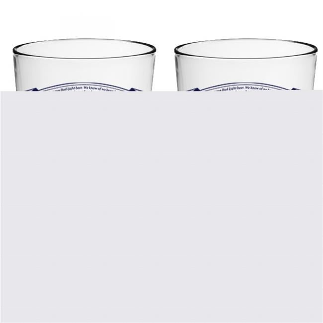 Bud Light 828681 Bud Light Classic Logo Pint Glass Set, Clear - Pack of 2